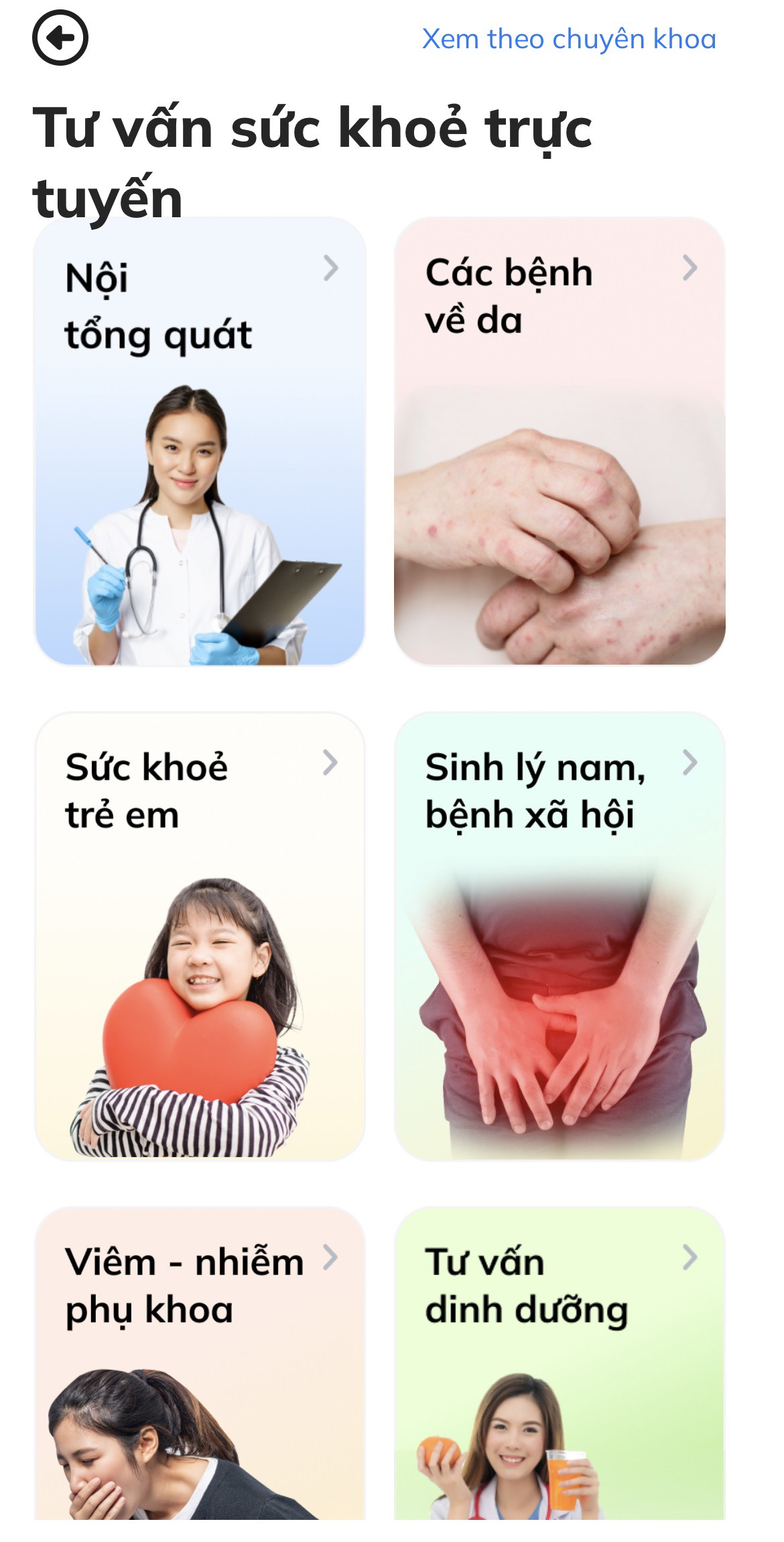 Tư vấn sức khỏe trực tuyến với các chuyên khoa trên ứng dụng eDoctor