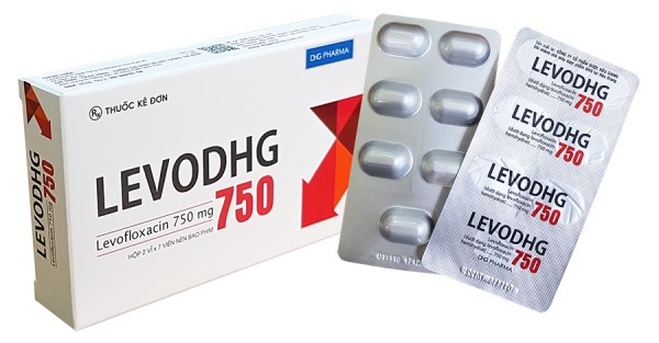 Thuốc bán theo đơn LevoDHG 750 có thành phần levofloxacin với hàm lượng 750 mg