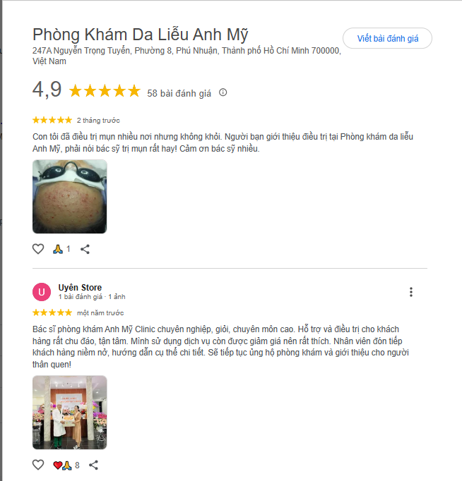 danh gia phong kham da lieu phu nhuan anh my
