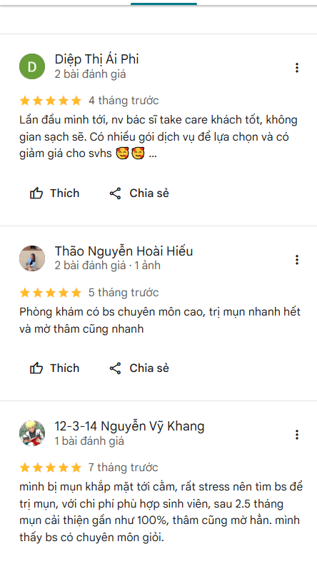 Đánh giá phòng khám da liễu Quận 9 - Saigori Clinic