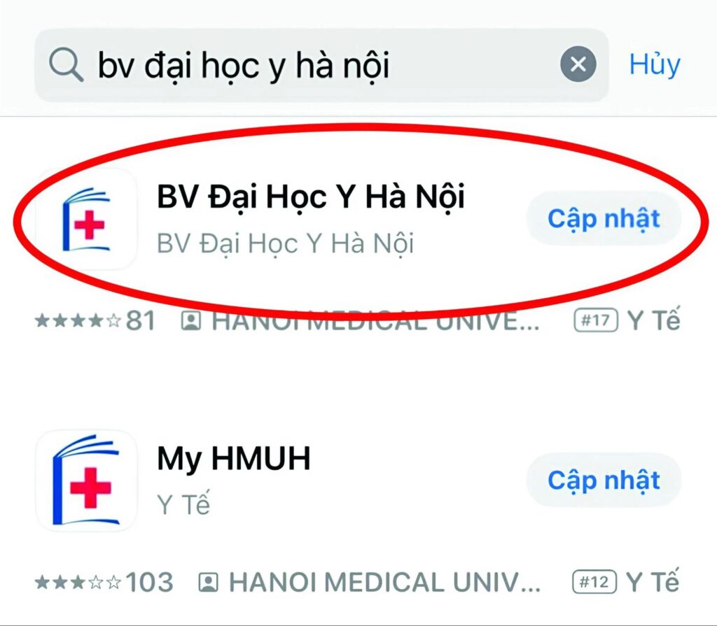 Icon ứng dụng đặt lịch khám Bệnh viện Đại học Y Hà Nội