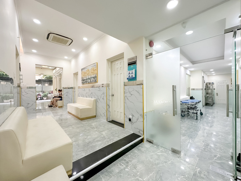 Cơ sở vật chất và không gian chính là điểm cộng của phòng khám đa khoa Diamond