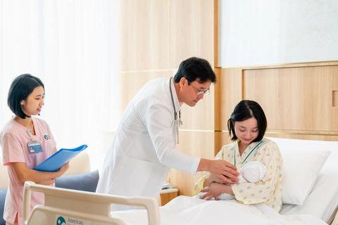 Phòng sinh tại bệnh viện Quốc tế Mỹ AIH đạt tiêu chuẩn 5 sao