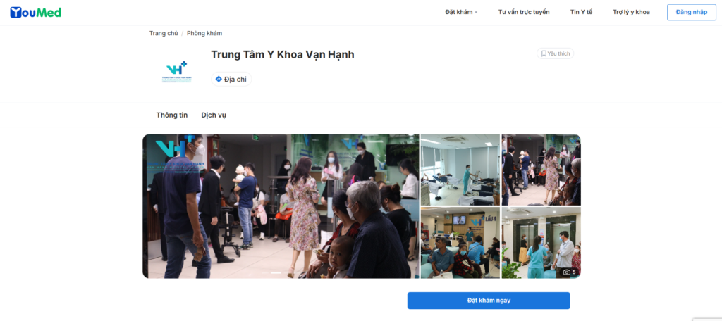 Người bệnh có thể đặt lịch khám Trung tam Y khoa Vạn Hạnh qua ứng dụng YouMed để tiết kiệm thời gian chờ đợi