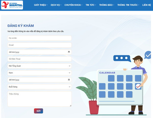 Đặt lịch khám Bệnh viện Đa khoa Bưu điện