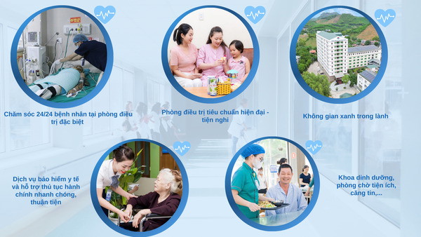 Bệnh viện cung cấp các dịch vụ tiêu biểu