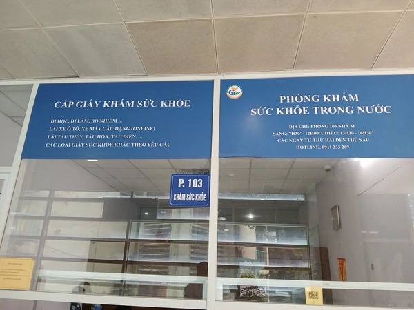 Phòng khám sức khỏe lao động trong nước của bệnh viện