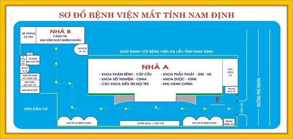 Sơ đồ của Bệnh viện Mắt Nam Định