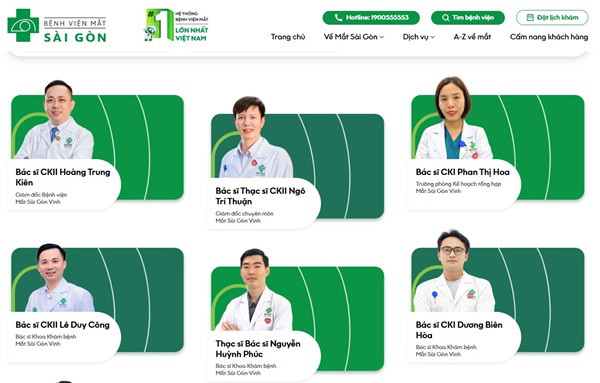 Đội ngũ bác sĩ tại bệnh viện là những chuyên gia hàng đầu trong lĩnh vực Nhãn khoa