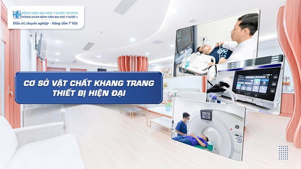 Phòng khám Bệnh viện Đại học Y Dược 1 trang bị cơ sở vật chất khang trang, hiện đại