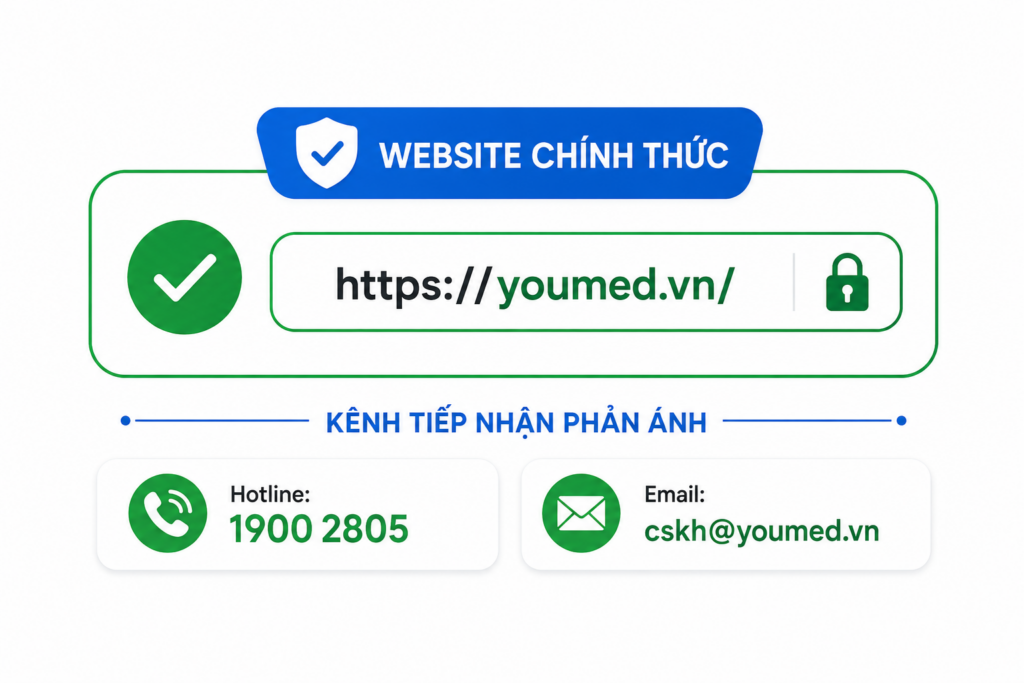 ⚠️ LƯU Ý: YOUMED CHỈ CÓ DUY NHẤT WEBSITE YOUMED.VN 3 thong bao chinh thuc
